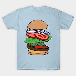 Falling Burger Stack T-Shirt